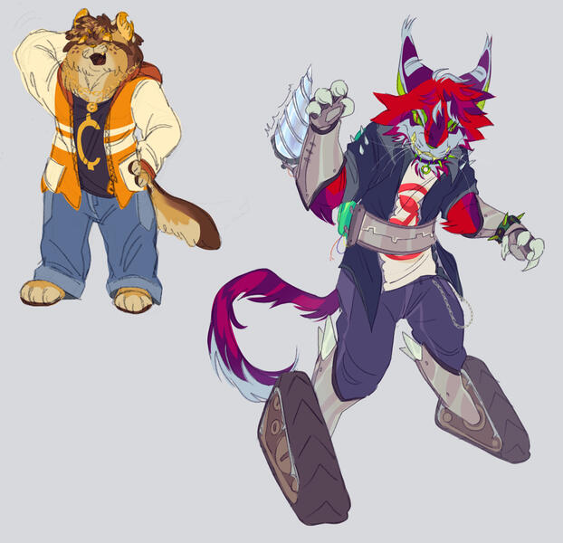coiny and pin from battle for dream island (cat designs)